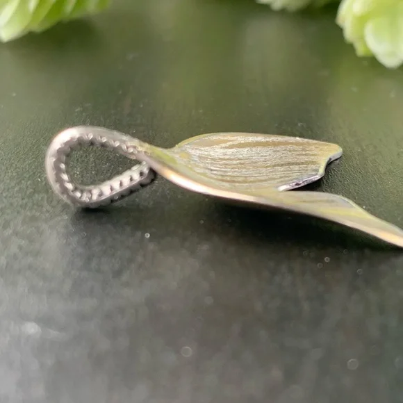 Sterling Antique Mermaid Tail Spoon Pendant - Picture 9 of 9